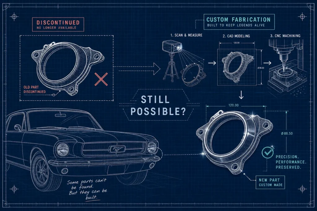 image represent custom fabricating discontinued classic car parts
