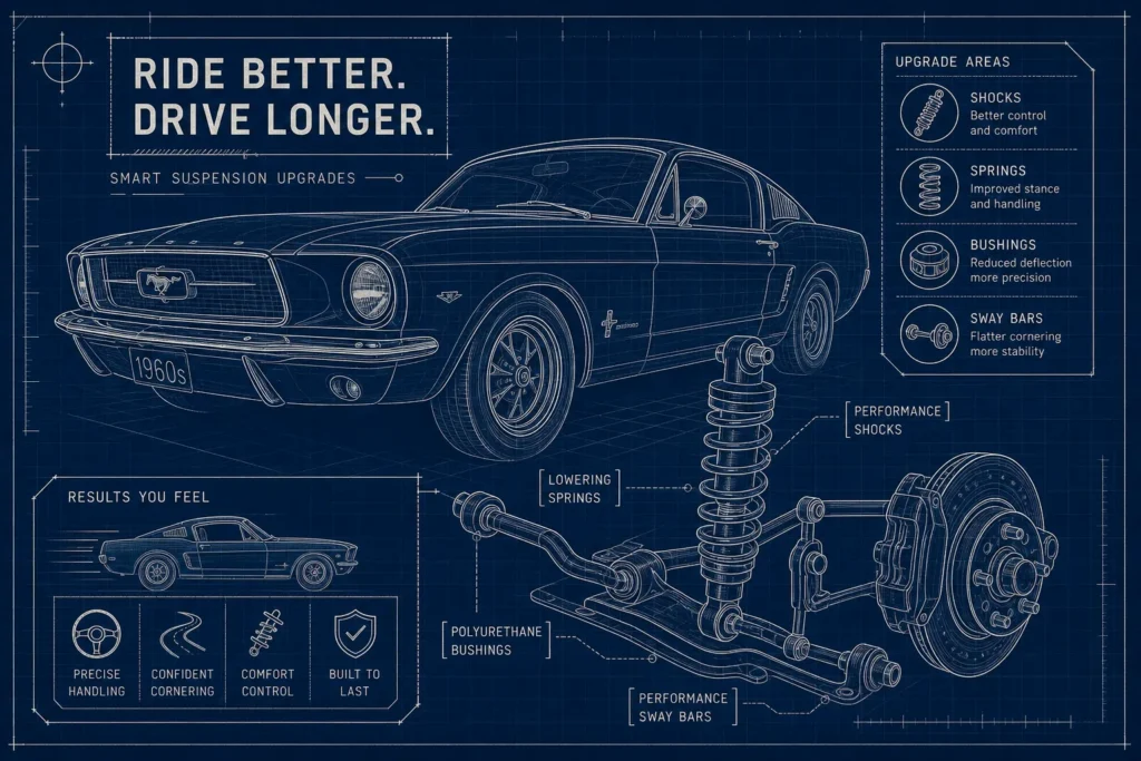 image to represent upgrades to classic muscle car suspension