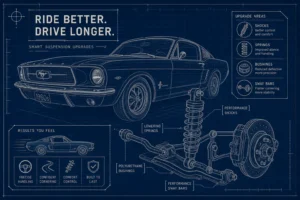 image to represent upgrades to classic muscle car suspension