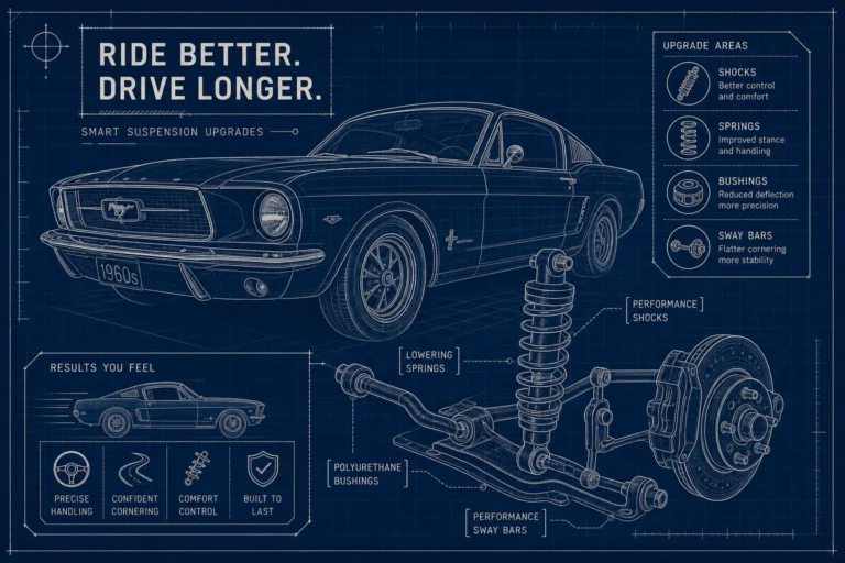 image to represent upgrades to classic muscle car suspension